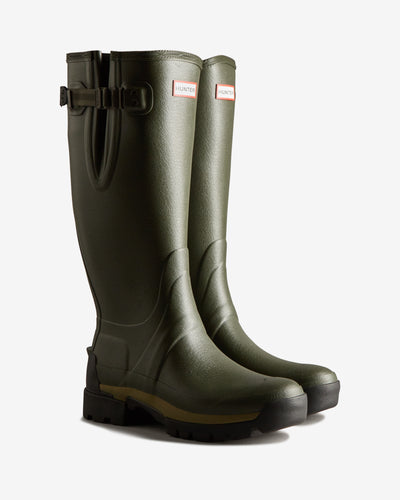 Balmoral Tall Side Adjustable Commando Sole Boots für Herren in Olivgrün