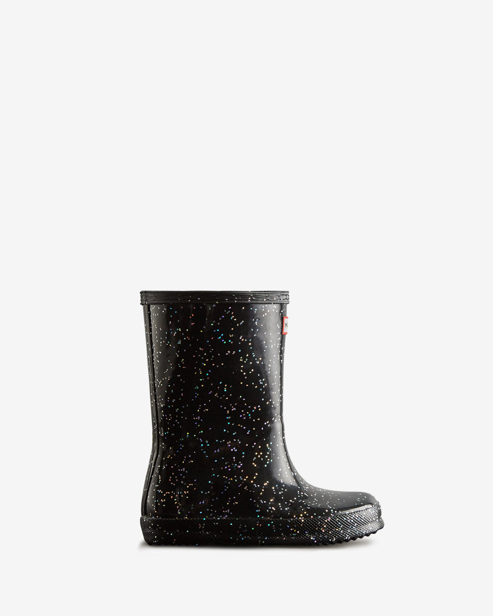 Little Kids Classic Giant Glitter Wellington Boots (18 Monate-8 Jahre) in Schwarz