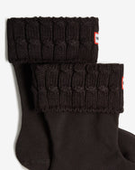 Recycled 6 Stitch Cable Cuff Short Boot Socks