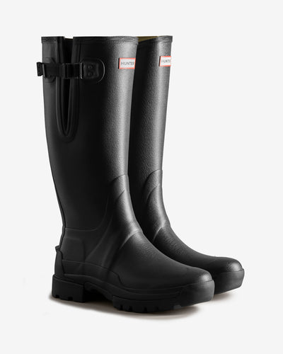 Balmoral Tall Side Adjustable Commando Sole Boots für Herren in Schwarz