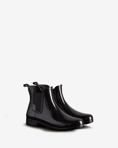 Refined Chelsea Gloss Boots für Damen in Schwarz