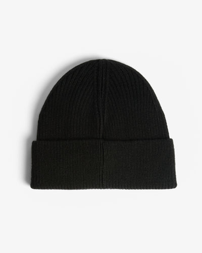 Acksley Ribbed Cuff Mütze Schwarz (Unisex)