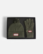 Anagach Mütze/Handschuhe-Set Dunkelgrün (Unisex)