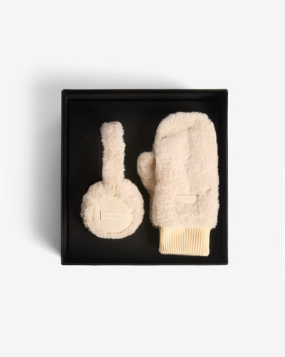 Blackmuir Sherpa Ohrenschützer/Fäustlinge Box Set Beige (Unisex)