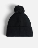 Brenig Ribbed Pom Mütze Schwarz (Unisex)