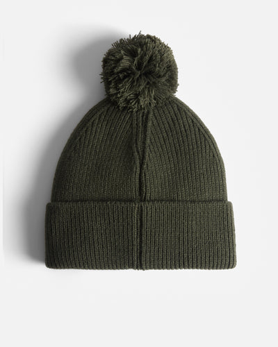 Brenig Ribbed Pom Beanie