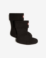 Recycled Fleece Cuff Short Stiefel Socken Schwarz (Unisex)