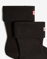 Recycled Fleece Cuff Short Stiefel Socken Schwarz (Unisex)