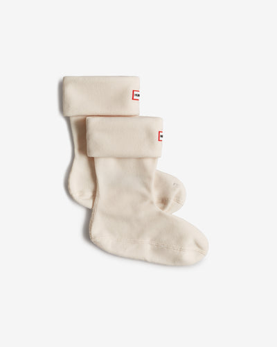 Recycled Fleece Cuff Short Stiefel Socken Weiß (Unisex)