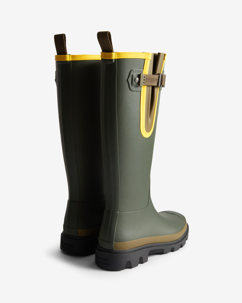 Downpour Adjustable Tall Gummistiefel Ganni X Hunter Dark Olive (Unisex)
