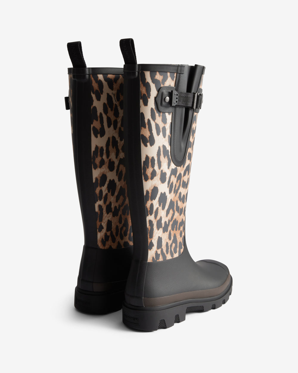 Downpour Adjustable Tall Gummistiefel Ganni X Hunter Leopard (Unisex)
