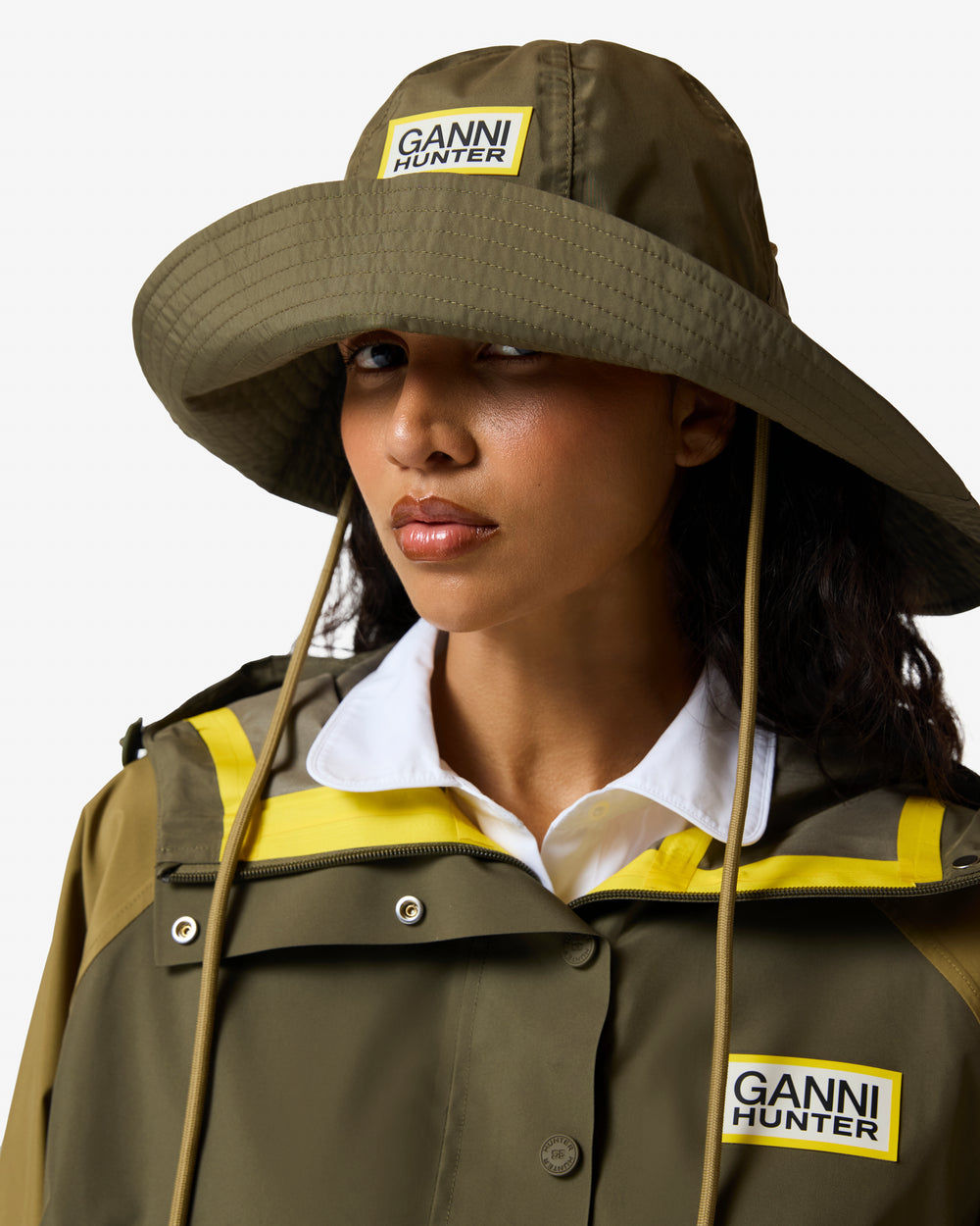 Wasserdichter Sonnenhut Ganni X Hunter Grün (Unisex)