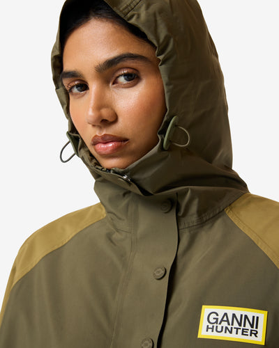 Regenponcho Ganni X Hunter Grün (Unisex)