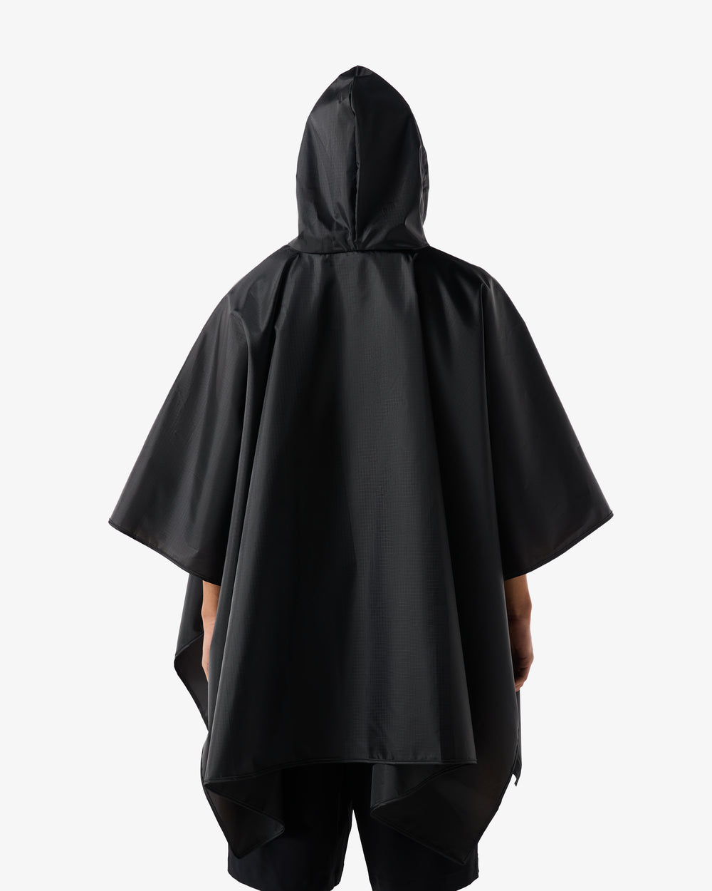 Zusammenfaltbares Poncho Schwarz (Unisex)