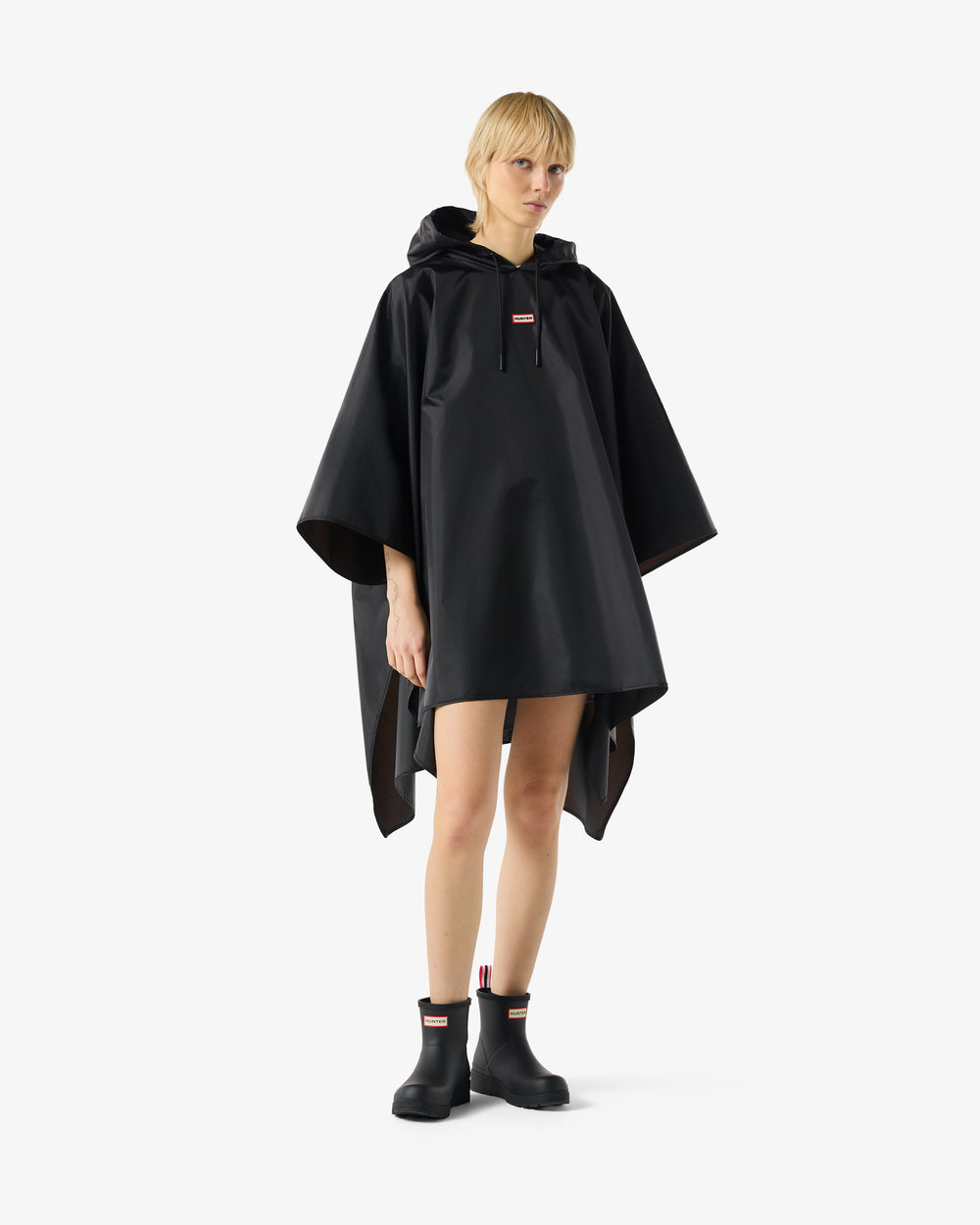 Zusammenfaltbares Poncho Schwarz (Unisex)