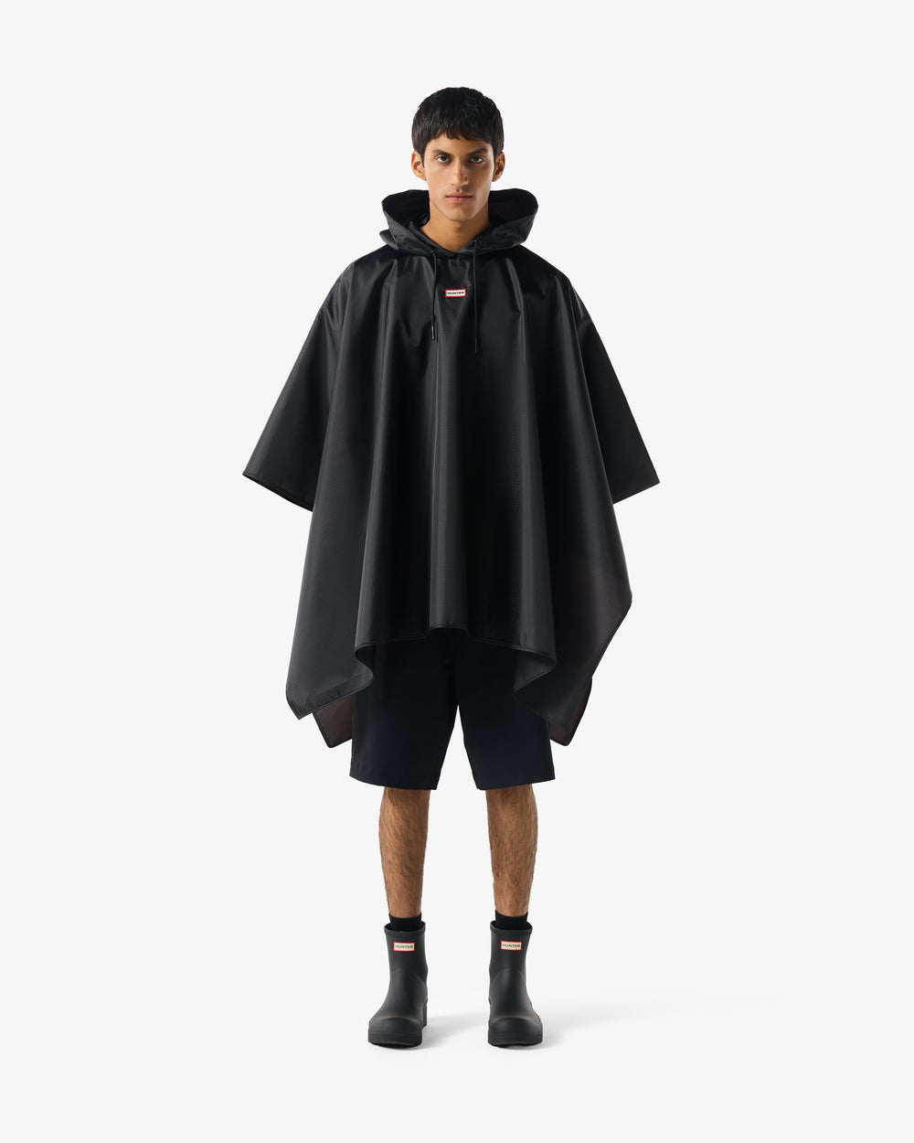 Zusammenfaltbares Poncho Schwarz (Unisex)
