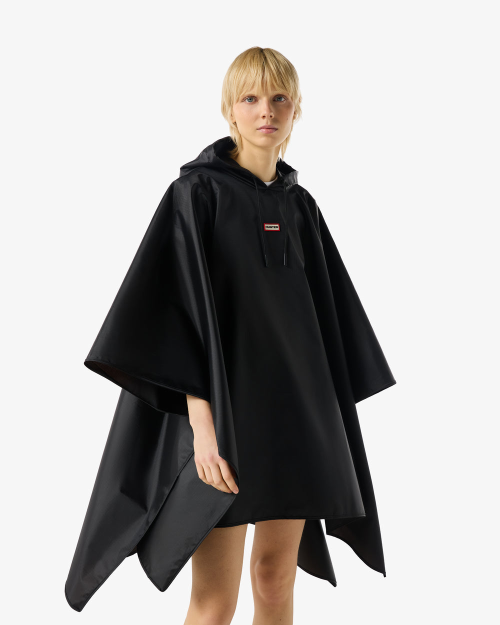 Zusammenfaltbares Poncho Schwarz (Unisex)