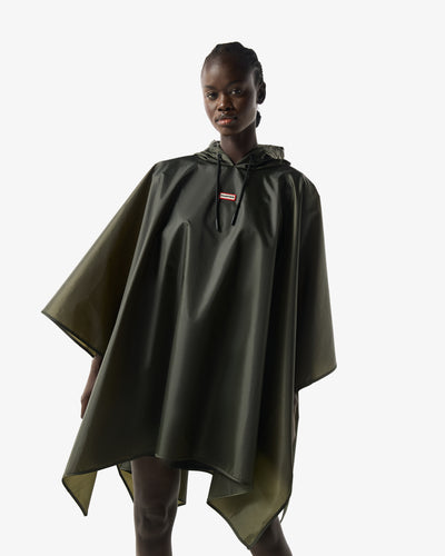 Zusammenfaltbares Poncho Dunkelgrün (Unisex)