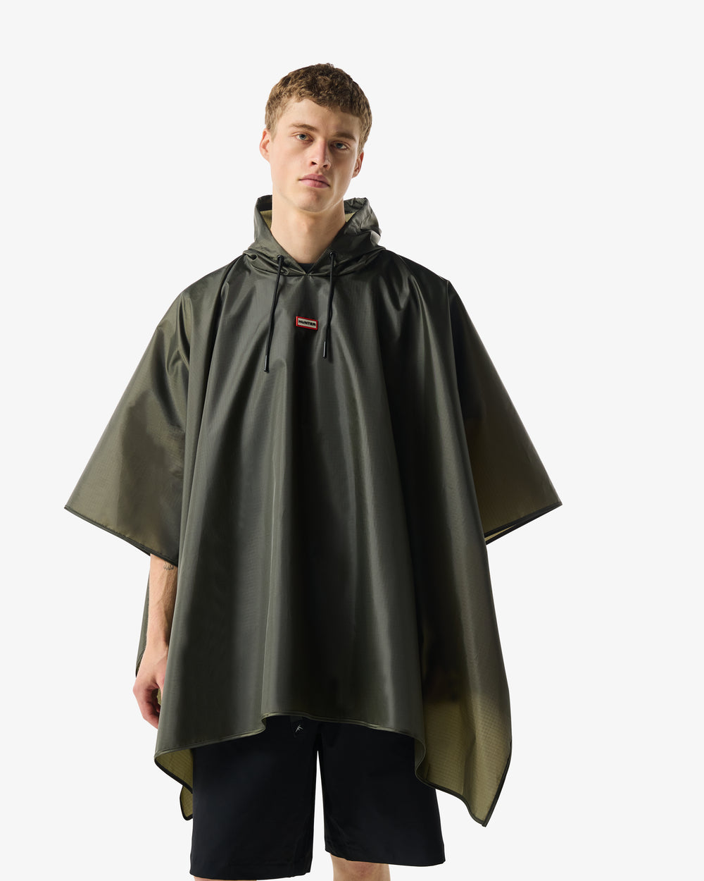 Zusammenfaltbares Poncho Dunkelgrün (Unisex)