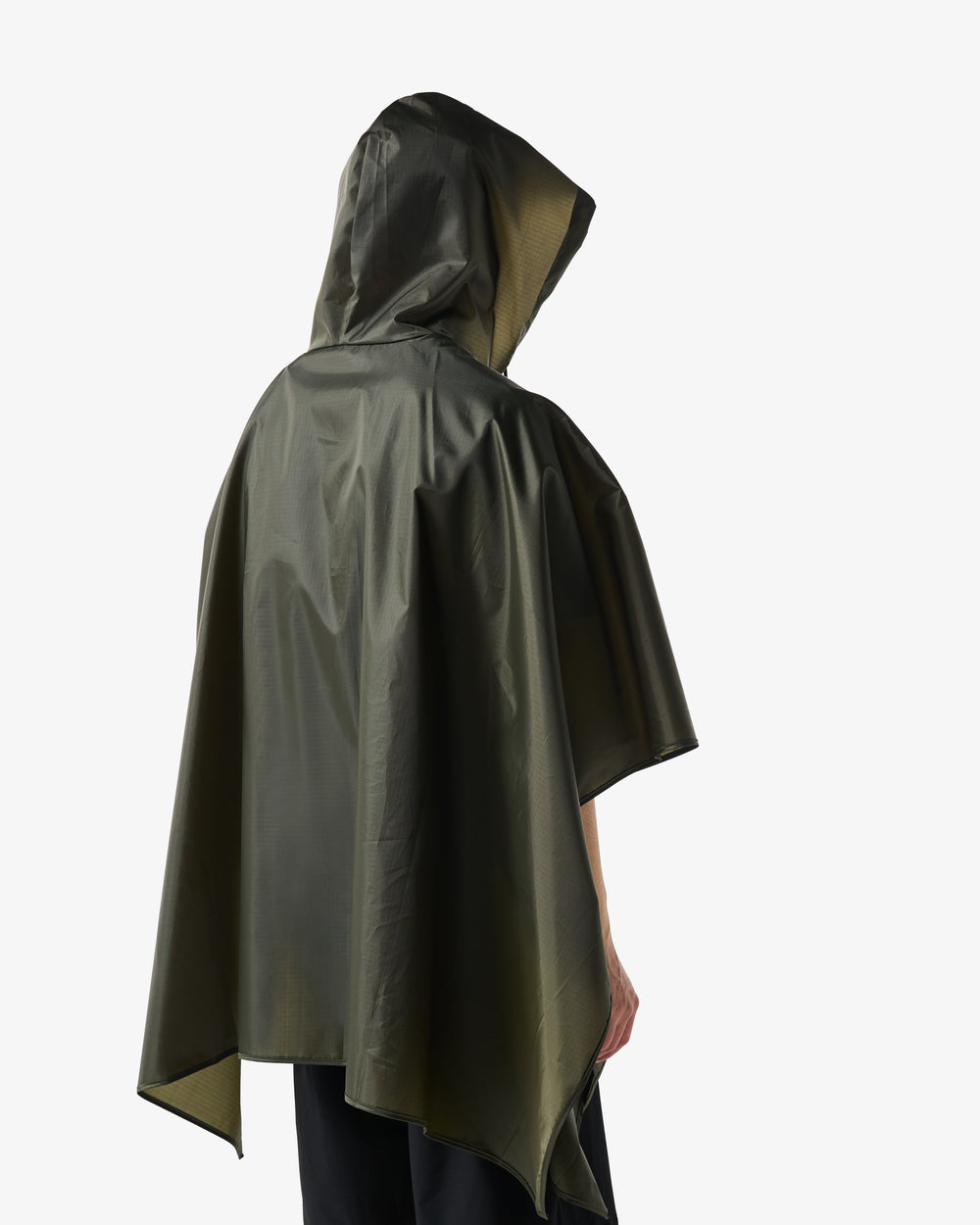 Zusammenfaltbares Poncho Dunkelgrün (Unisex)