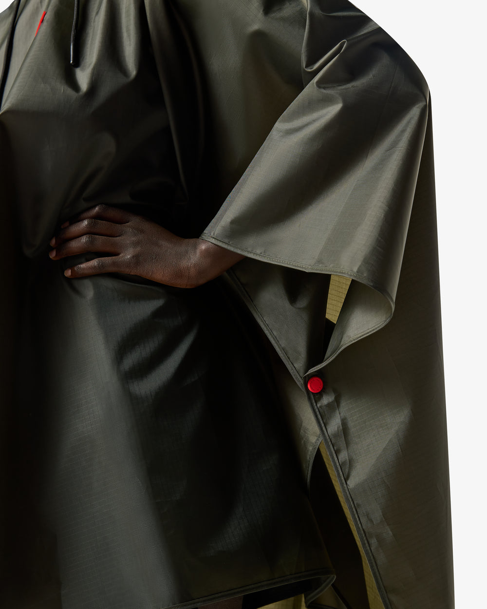 Zusammenfaltbares Poncho Dunkelgrün (Unisex)