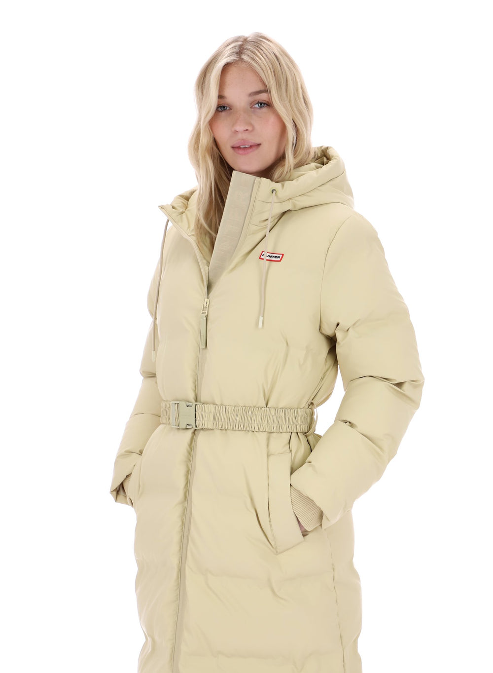 Elements Hutchison PU Sonic Welded Long Puffer Jacke Weiß (Damen)