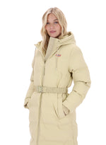 Elements Hutchison PU Sonic Welded Long Puffer Jacke Weiß (Damen)