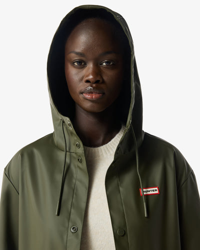 Downpour Izzy Kapuzen Regenjacke Dunkelgrün (Unisex)
