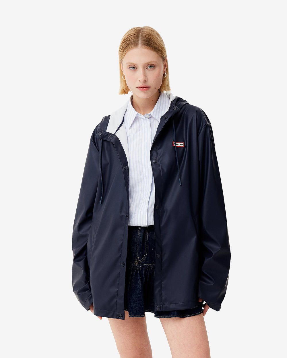 Unisex Downpour Izzy PU Hooded Jacket