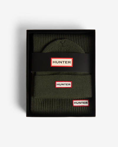 Jura Cuff Mütze/Schal Box Set Grün (Unisex)