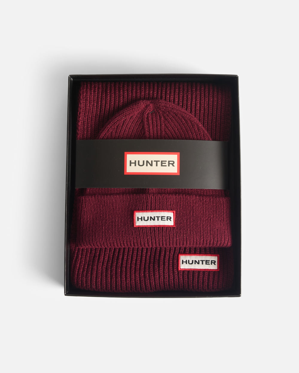 Jura Cuff Mütze/Schal Box Set Rot (Unisex)