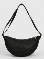 Kilty Diamond Quilt Sling Tasche Schwarz (Unisex)