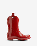 Original Military Cowboy Gloss Gummistiefel Rot (Damen)