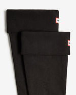 Fleece-Stiefelsocke mit umklappbarem Bündchen in Schwarz