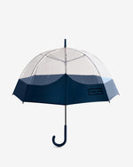 Transparent Moustache Bubble Regenschirm Blau (Unisex)