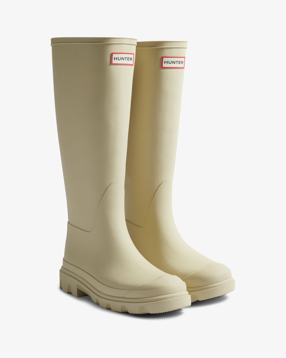 Unisex Downpour Tall Wellington Boot in Beige