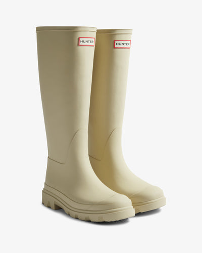 Unisex Downpour Tall Wellington Boot in Beige