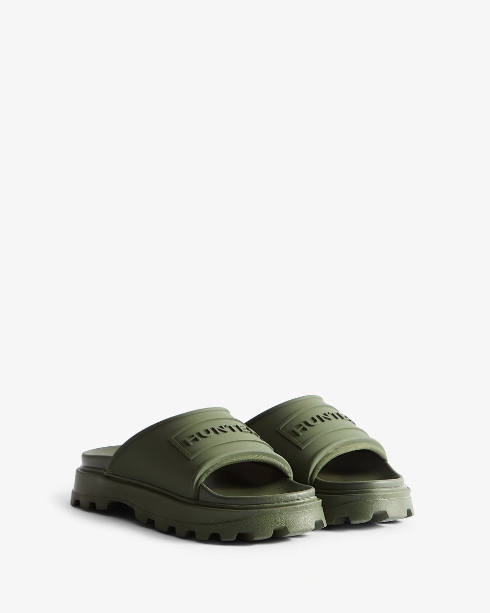 Moulded Stacked Silicon Logo Sandalen Grün (Unisex)