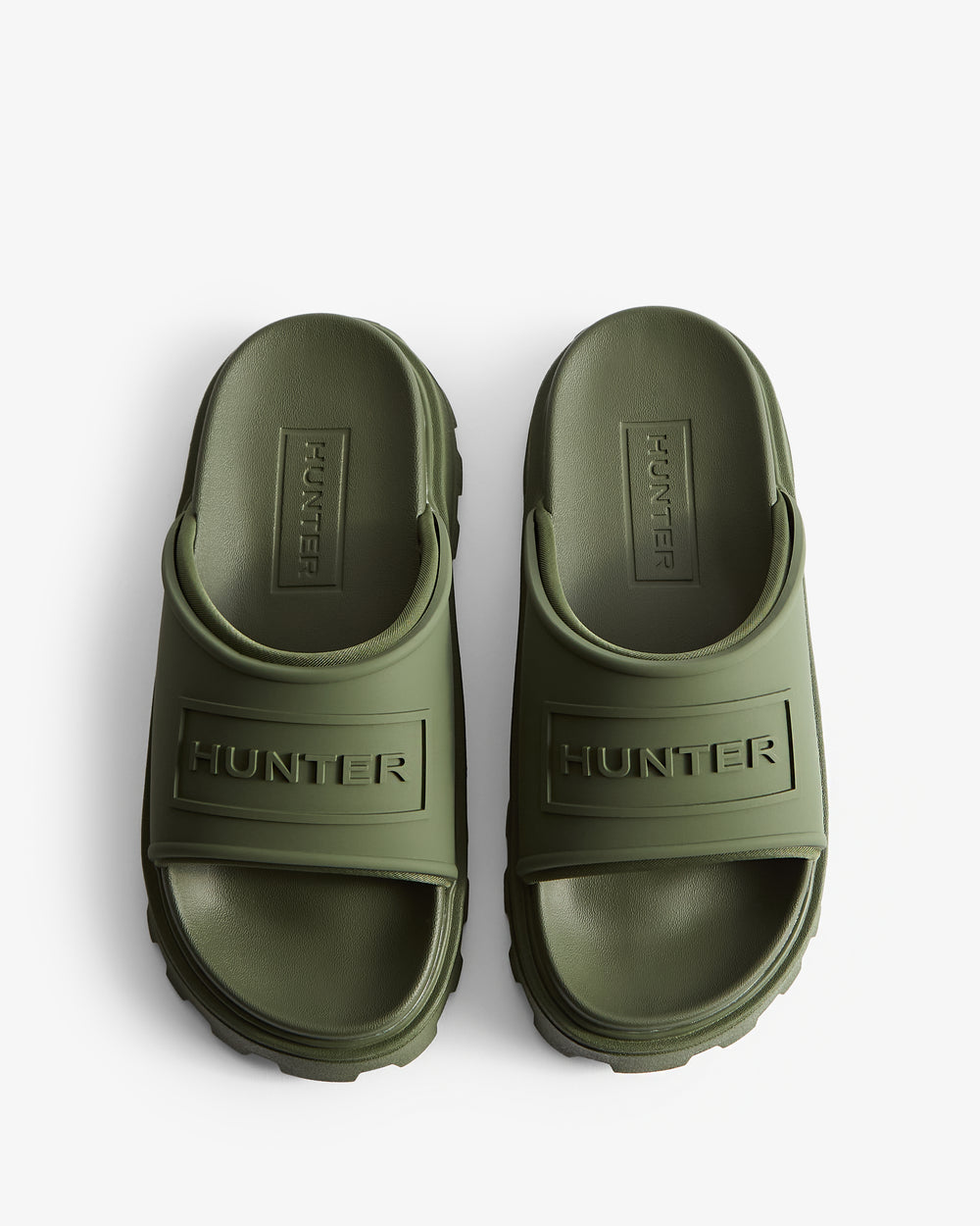 Moulded Stacked Silicon Logo Sandalen Grün (Unisex)