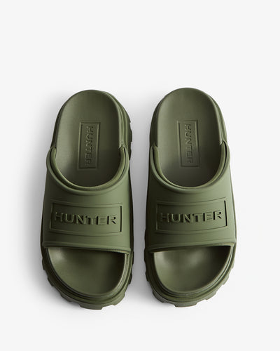 Moulded Stacked Silicon Logo Sandalen Grün (Unisex)