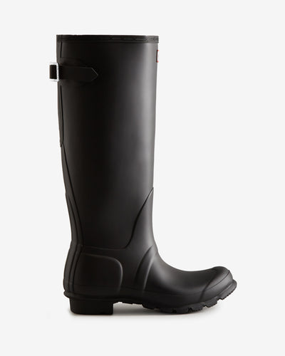Tall Back Adjustable Wellington Gummistiefel Schwarz (Damen)