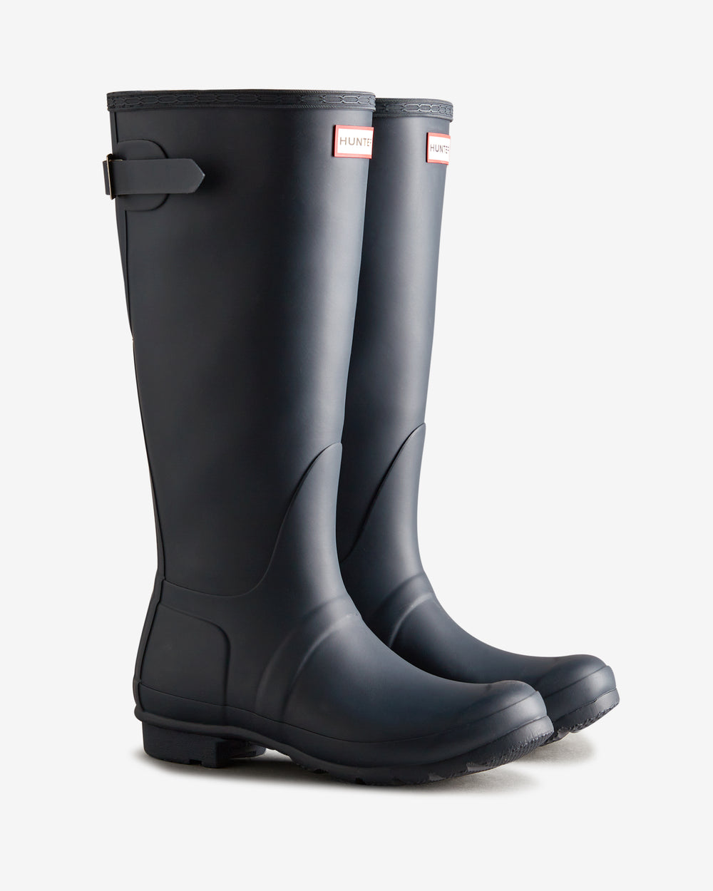 Tall Back Adjustable Wellington Gummistiefel Dunkelblau (Damen)