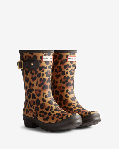 Original Short Leopard Print Gummistiefel (Damen)