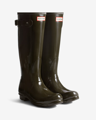 Original Tall Gloss Gummistiefel Dunkelbraun (Damen)