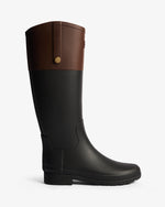 Refined Gold Trim Reiterstiefel Schwarz/Braun (Damen)