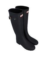 Refined Gold Trim Tall Gummistiefele Schwarz (Damen)