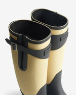 Refined Tall Canvas Gummistiefel Schwarz/Beige (Damen)